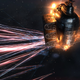 An Obelisk class freighter in it’s last moments - Screenshot by Klavas <KarmaFleet>